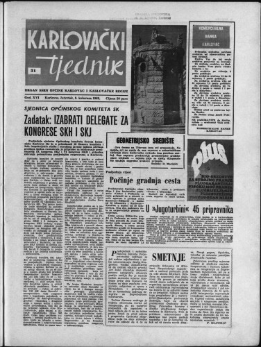 Karlovački tjednik: 1968 • 31