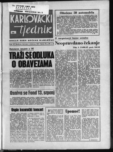 Karlovački tjednik: 1967 • 30
