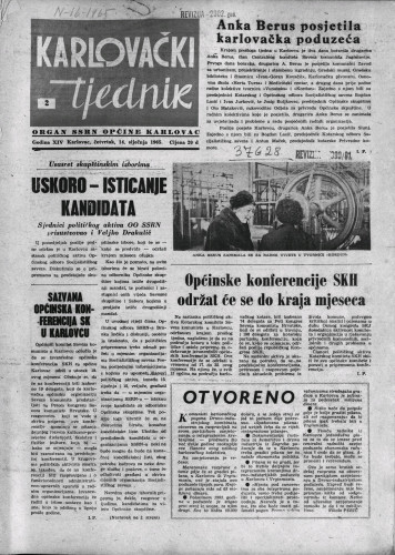 Karlovački tjednik: 1965 • 2