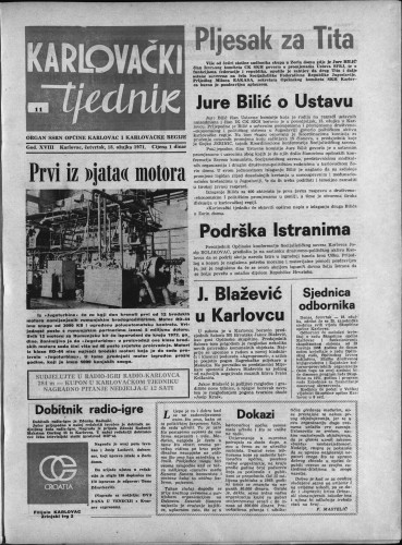 Karlovački tjednik: 1971 • 11
