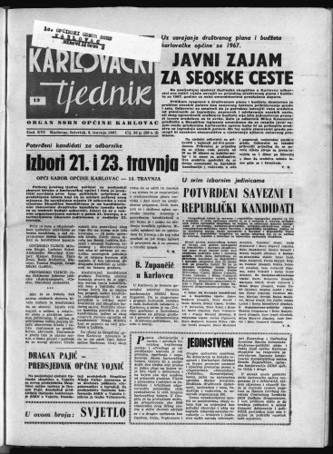 Karlovački tjednik: 1967 • 13