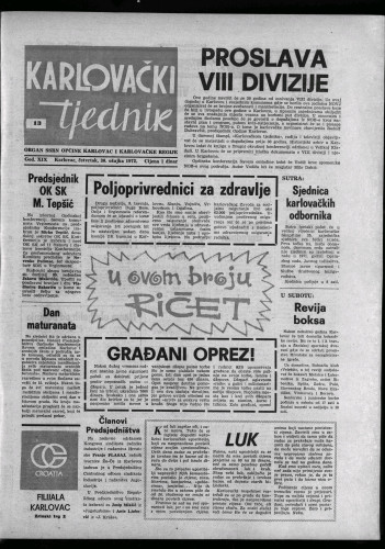 Karlovački tjednik: 1972 • 13