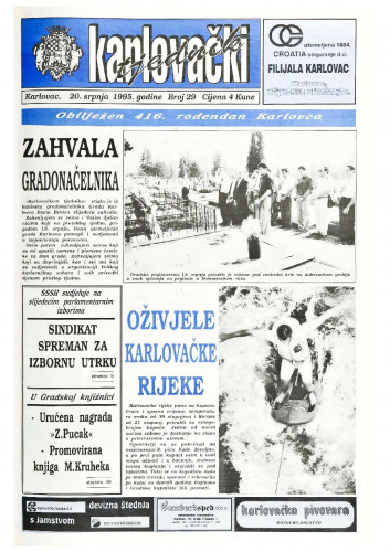 Karlovački tjednik: 1995 • 29