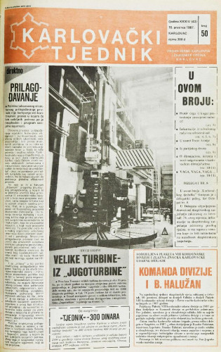 Karlovački tjednik: 1987 • 50
