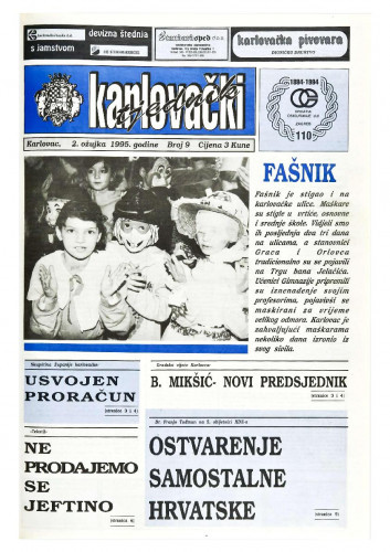 Karlovački tjednik: 1995 • 9
