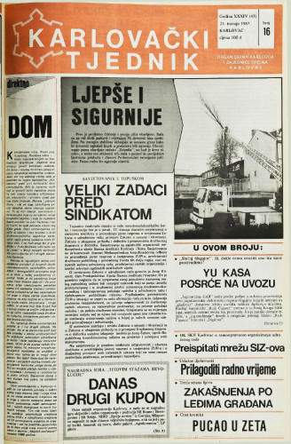 Karlovački tjednik: 1987 • 16