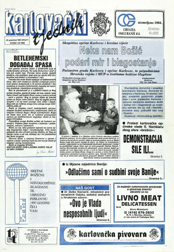 Karlovački tjednik: 1992 • 51