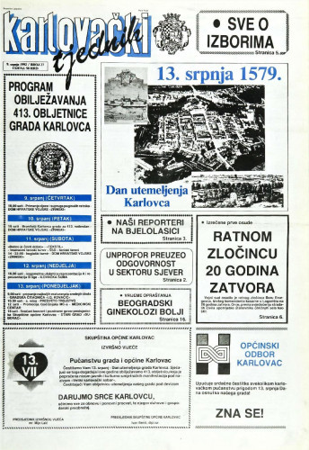 Karlovački tjednik: 1992 • 27