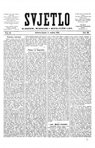 Svjetlo : slobodni neodvisni i nepolitički list: 1904 • 45