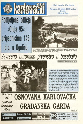 Karlovački tjednik: 1996 • 25