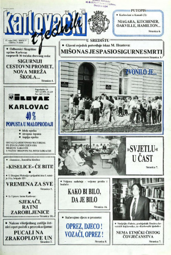 Karlovački tjednik: 1992 • 37