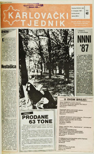 Karlovački tjednik: 1987 • 40
