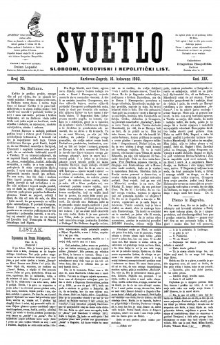 Svjetlo : slobodni neodvisni i nepolitički list: 1903 • 33