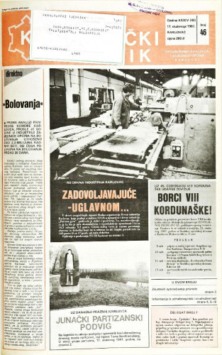 Karlovački tjednik: 1987 • 46