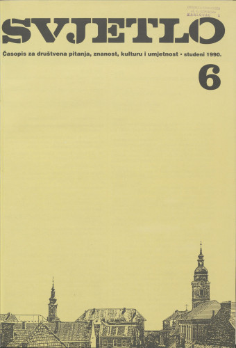 Svjetlo: časopis za kulturu, umjetnost i društvena zbivanja: 1990 • 6