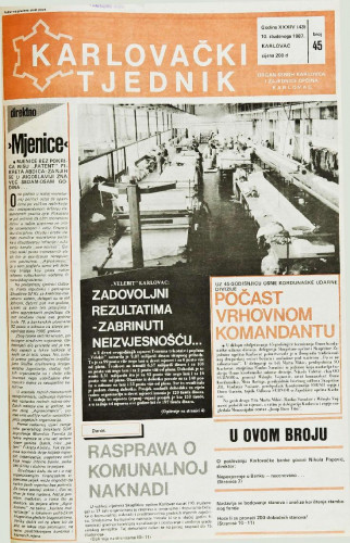 Karlovački tjednik: 1987 • 45
