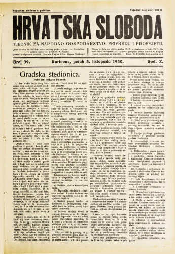 Hrvatska sloboda: 1930. • 39