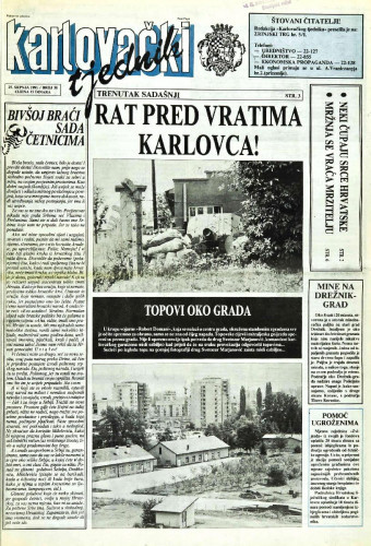 Karlovački tjednik: 1991 • 30