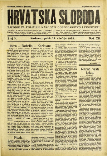 Hrvatska sloboda: 1932. • 3