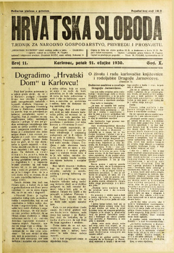 Hrvatska sloboda: 1930. • 11