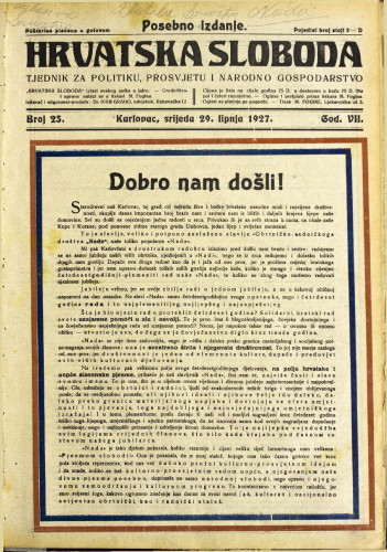 Hrvatska sloboda: 1927. • 25a