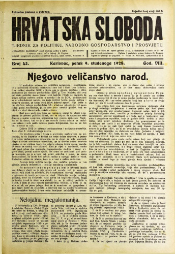Hrvatska sloboda: 1928. • 45