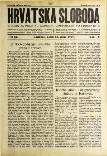 Hrvatska sloboda: 1929. • 37