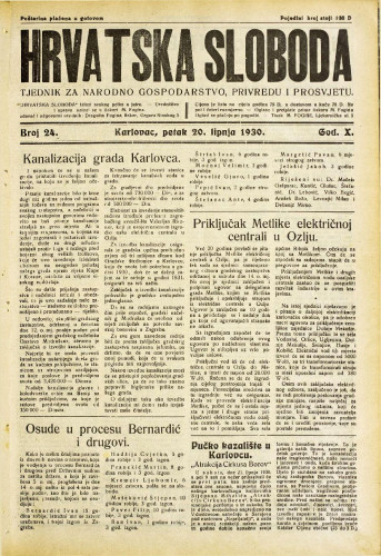 Hrvatska sloboda: 1930. • 24