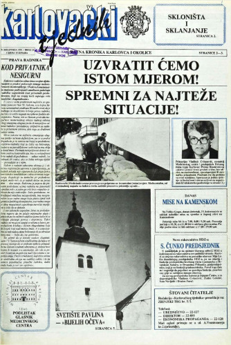 Karlovački tjednik: 1991 • 33