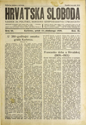 Hrvatska sloboda: 1929. • 46