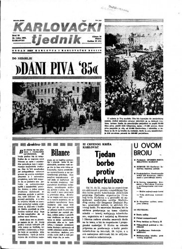 Karlovački tjednik: 1985 • 36