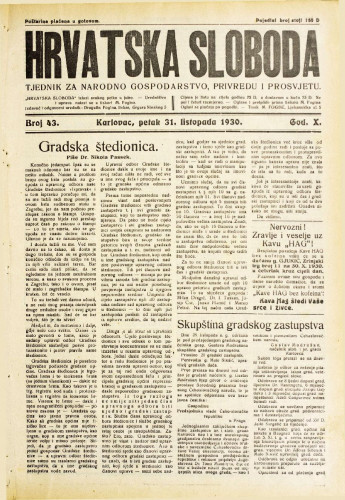 Hrvatska sloboda: 1930. • 43