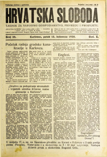 Hrvatska sloboda: 1930. • 32