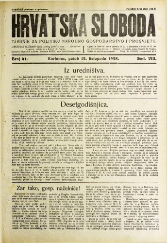 Hrvatska sloboda: 1928. • 41
