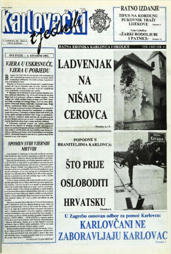 Karlovački tjednik: 1991 • 44
