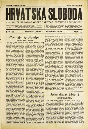 Hrvatska sloboda: 1930. • 41