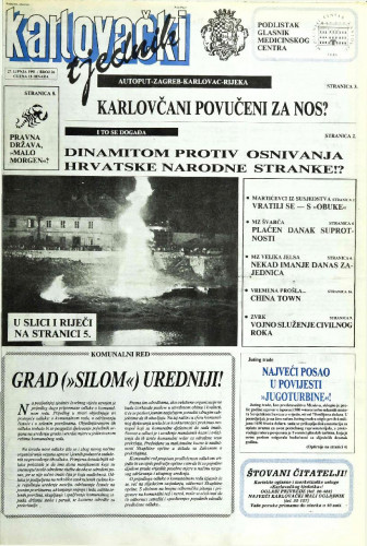 Karlovački tjednik: 1991 • 26