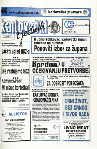 Karlovački tjednik: 1993 • 15