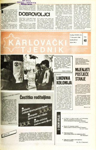 Karlovački tjednik: 1986 • 40
