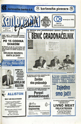 Karlovački tjednik: 1993 • 17