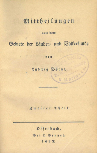 Gesammelte Schriften_Ludwig Borne_Offenbach_1833