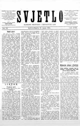 Svjetlo : slobodni neodvisni i nepolitički list: 1902 • 29