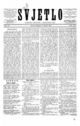 Svjetlo : slobodni neodvisni i nepolitički list: 1901 • 24