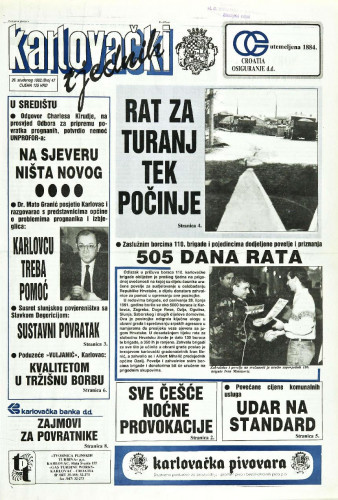 Karlovački tjednik: 1992 • 47
