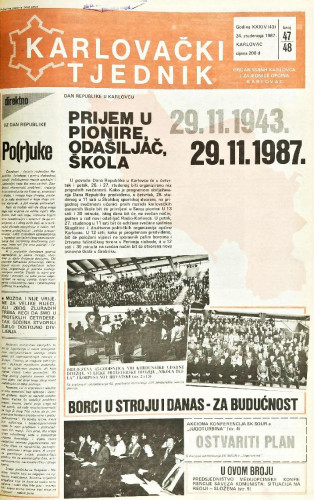 Karlovački tjednik: 1987 • 47/48
