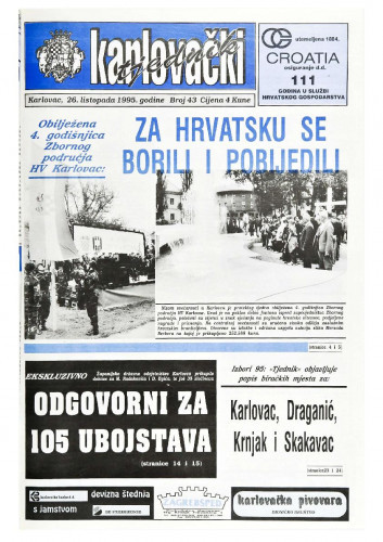 Karlovački tjednik: 1995 • 43