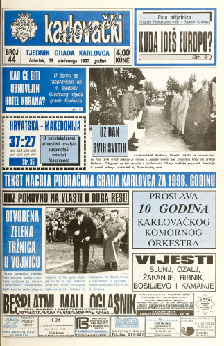 Karlovački tjednik: 1997 • 44