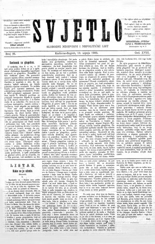 Svjetlo : slobodni neodvisni i nepolitički list: 1902 • 28