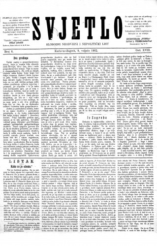 Svjetlo : slobodni neodvisni i nepolitički list: 1902 • 6