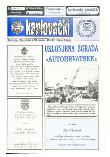 Karlovački tjednik: 1995 • 21
